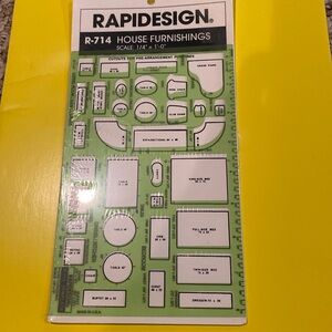 NIP Rapidesign #R-714 House Furnishings Template